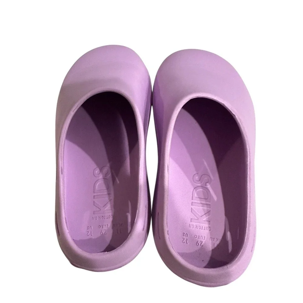 Cotton‎ On Kids Shoes Slip On Closed Toe Size 12 Purple Slide Beach Gym